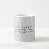 Mug Nom et Slogan modifiable moderne | Gradient gris (Centre)