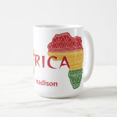 Mug Nom et texte personnalisés Afrique (Devant droit)