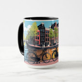Mug Nom et texte personnalisés Amsterdam (Devant gauche)