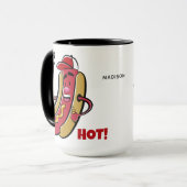 Mug Nom et texte personnalisés Hot Dog (Devant gauche)