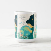 Mug Nom et texte personnalisés Planète Terre Mère (Centre)