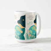 Mug Nom et texte personnalisés Planète Terre Mère (Devant droit)