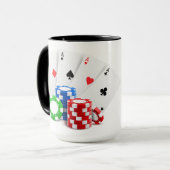 Mug Nom et texte personnalisés Poker / Casino (Devant gauche)