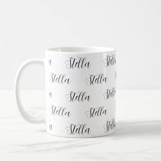 Mug Nom extensible blanc (Gauche)