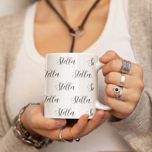 Mug Nom extensible blanc