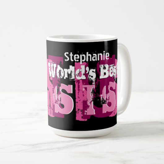 Mug Nom fait sur commande A04 des meilleurs textes (Devant droit)