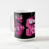 Mug Nom fait sur commande A04 des meilleurs textes (Devant gauche)