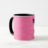 Mug Nom fait sur commande grunge V20 du meilleur rose (Devant gauche)