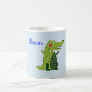 Mug Nom fait sur commande mignon d'alligator