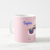 Mug Nom fait sur commande mignon de lama (Devant gauche)