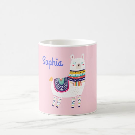 Mug Nom fait sur commande mignon de lama (Centre)