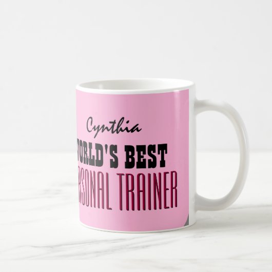 Mug Nom fait sur commande T16Z du meilleur ENTRAÎNEUR (Droite)