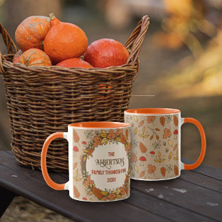 Mug Nom Famille Thanksgiving Fall Leçons