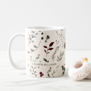 Mug Nom Fleur sauvage d'hiver Monogram Motif