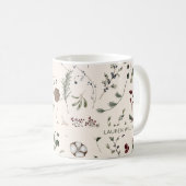 Mug Nom Fleur sauvage d'hiver Monogram Motif (Devant droit)