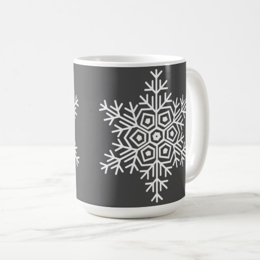 Mug nom flocon de neige d'hiver (Devant droit)