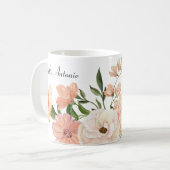 Mug Nom floral de pêche (Devant gauche)
