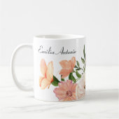 Mug Nom floral de pêche (Gauche)