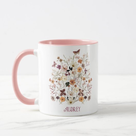 Mug Nom floral Fleur sauvage pressé (Gauche)