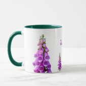 Mug Nom floral fleur sauvage rose violet (Gauche)