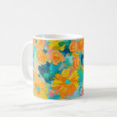 Mug NOM Floral Peint Artiste Coloré (Devant gauche)