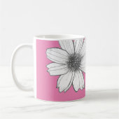 Mug Nom floral personnalisé rose (Gauche)
