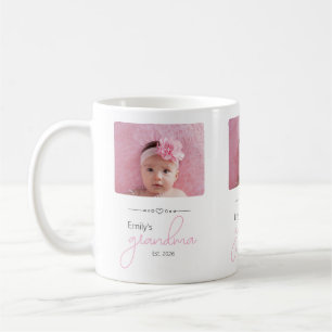Mug Nom Grand-mère Année de création Photo Police de c