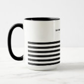 Mug Nom gras Minimal 6 rayures noires (Gauche)