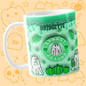 Mug Nom Green 3D, effet Halloween Ghost Saison Éffraya