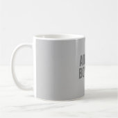Mug Nom gris moderne minimaliste professionnel (Gauche)