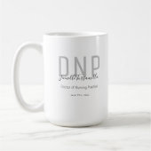 Mug Nom Gris Noir de conservation des diplômés DNP (Gauche)