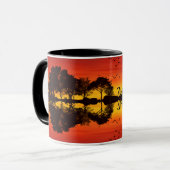 Mug Nom guitariste orange moderne Aquarelle (Devant gauche)