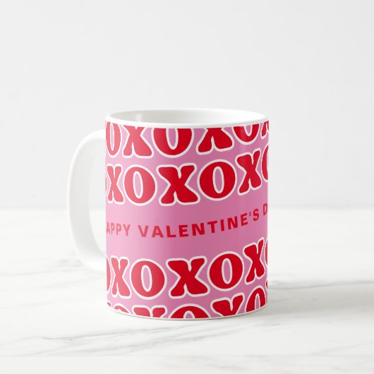 Mug Nom Heureuse Sainte-Valentin XOXO (Devant gauche)