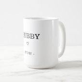 Mug Nom HUBBY minimaliste moderne (Devant droit)