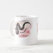 Mug Nom I Bite Massasauga serpent sur rose (Devant gauche)