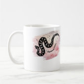 Mug Nom I Bite Massasauga serpent sur rose (Gauche)