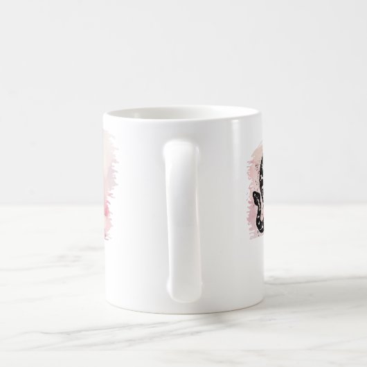 Mug Nom I Bite Massasauga serpent sur rose (Poignée)