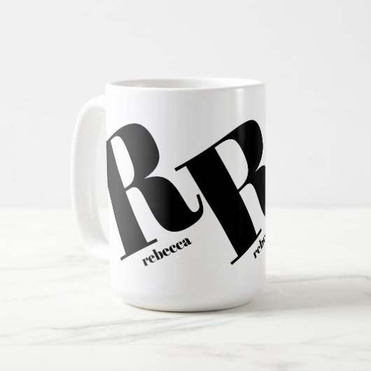 Mug Nom initial du monogramme (Devant gauche)