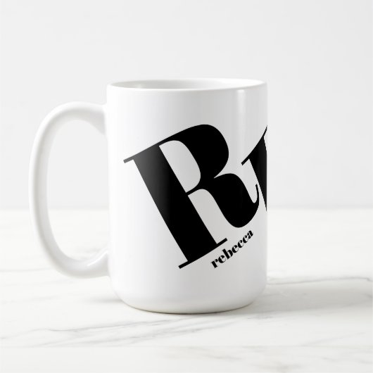 Mug Nom initial du monogramme (Gauche)