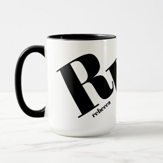 Mug Nom initial du monogramme (Gauche)