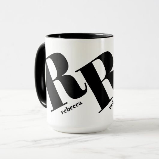 Mug Nom initial du monogramme (Devant gauche)