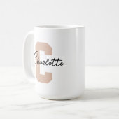 Mug Nom initial mug, Cadeau de fête des mères, Nom per (Devant gauche)