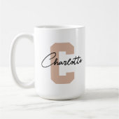 Mug Nom initial mug, Cadeau de fête des mères, Nom per (Gauche)