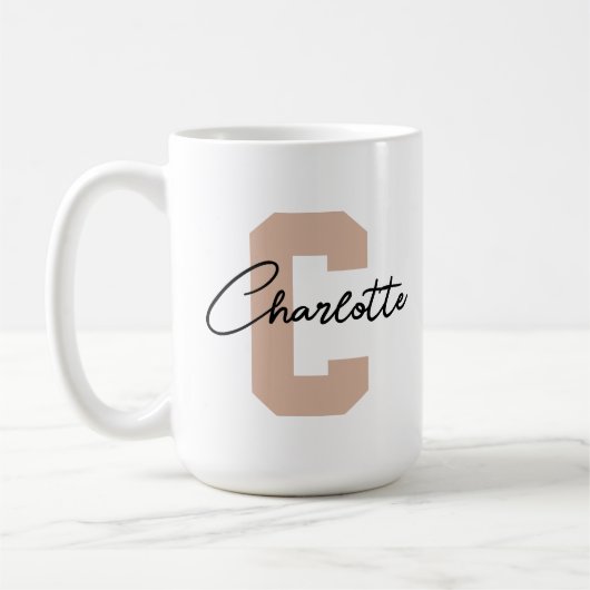 Mug Nom initial mug, Cadeau de fête des mères, Nom per (Gauche)