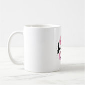 Mug Nom J de lettre rose violet confortable  (Gauche)