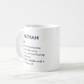 Mug Nom Jonathan, Nom modifiable, Nom personnalisé (Devant gauche)