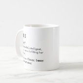 Mug Nom Julie, Nom modifiable, Nom personnalisé (Devant gauche)