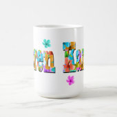Mug Nom Karen Logo Avec Fleurs, (Centre)