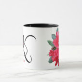 Mug Nom Karen personnalisable fleurs rouges jolie glam (Centre)