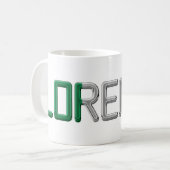 Mug Nom Lorenzo Drapeau italien Couleurs Typographie (Devant gauche)